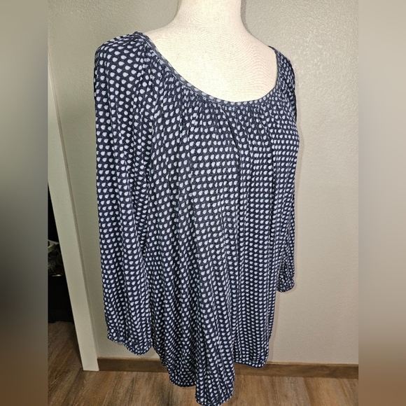 Michael Kors 100% Viscose Casual Scoop Neck Blouse Print top Micro Paisley XL - Picture 4 of 11